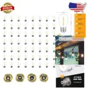 Energy Efficient S14 LED Bulbs for Outdoor String Lights - 2700K Warm White Glow