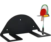 Kezvmhy Ping Pong Paddle Rack - Easy Mobility Ping Pong Paddle Holder, Table Tennis Equipment, Table Tennis Paddle Rack, Ball Holder, Organizer Steel Wall Mount, Space Saving for Table Tennis