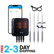Bluetooth Meat Thermometer: 4 Probes & Unlimited Range Alerts