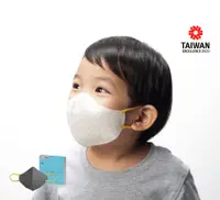 在飛比找PChome24h購物優惠-:dc 克微粒 奈米薄膜兒童立體口罩 (白色黃耳帶) 6片/