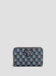 GUESS Women's Blue Logo G Wave Medium Wallet
