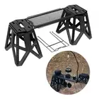 Camping Stool and Table Folding Stool Metal Mesh Desktop Foldable Storage Rack