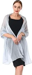 [Shengxi] Women's Stole, Silk Scarves and Wraps for Evening Dresses, Women Sheer Soft Bridesmaid Wedding Shawl, Elegant Wedding Scarf, Party Wrap Scarves, Pashminas Women's Festive for Evening Dress