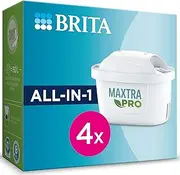 BRITA MAXTRA PRO All-in-1 Water Filter Cartridge (Now Pure Performance) -4 Pack - Original BRITA Refill reducing impurities, Chlorine, PFAS, pesticides and limescale for tap Water with Better Taste