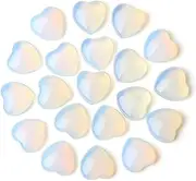 20PCS Opal Heart Healing Crystals Set Stones Love Shaped Polished Crystal Natural Cute Pocket Thumb Reiki Wholesale Set Balancing Meditation