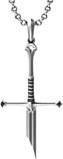 [MIFYNN] Gothic Broken Sword Cross Necklace Vintage Samurai Sword Pendant Necklace Punk Cross Sword Necklace Halloween Dark Gothic Jewelry Men Women