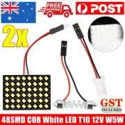 48SMD COB White Panel LED T10 W5W Car Interior Panel Light 12V Dome Lamp Bulb AU