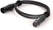 ROBAUN 0.29M-15M Balanced 4-Pin XLR Male to 4-Pin XLR Female Colorful Connectors Extension Cable, Headphone Audio Extension Cable(BK-BK,1 m)