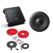 Alpine W12S4 | 750 Watt 12" Single 4-ohm Car Subwoofer + Amplifier and Amp Kit