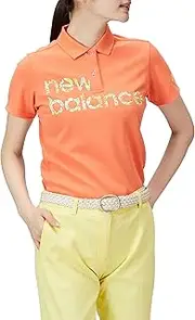 [New Balance] 012-2160506 Women's Short Sleeve Polo Shirt, UV Protection, Stretchable, Golf