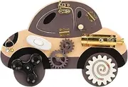 OKJHFD Wooden Car Sensory Toy,Interesting Educational 8 Playing Ways Handcrafted Portable Fidget Toy for Kids Learning, Sensory Toys for Autism Special Needs