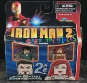 Marvel Minimates TONY STARK & NATALIE ROMANOVA 2-Pack C2E2 STARK EXPO IRON MAN 2