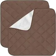 Waterproof Seat Cushion, Absorbent, Incontinence Chair Cushion, Non-Slip, Reusable, 22 x 21 Inch for Seniors and Adults, Pack of 2