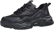 [ZHENSI] Women's Safety Shoes Chunky Steel Toe Cap Sneaker Lightweight Breathable Soft Bottom Industry Work Shoes