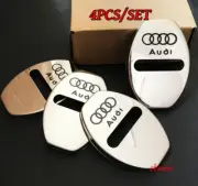 4x Silver Audi oooo Car Door Lock Cover Alloy Buckle Badges Decals Emblems Audi
