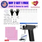 19-101PCS Body Nose Navel Lips Tongue Studs Professional Piercing Gun Tool Kit