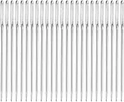 sourcing map 50Pcs Yarn Needle Kit, 1.65" 1.05mm High Carbon Iron Embroidery Thread Needle Sewing Big Eye Needle Knitting Needles for Hand Sewing Art Crafts, Silver