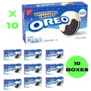 10 Boxes ~ OREO WHITE FUDGE Covered Chocolate Cookies LIMITED EDITION