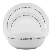 12pc Porto Osteria Porcelain 26cm Dinner Plate/Bowl Set - White