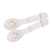 Cabinet Locks, 8pcs, White, Adhesive Child Kids Baby Safety Lock for Door Drawers Cupboard Proofing Latches Oven Toilet Fridge Cabinets Strap