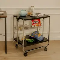 在飛比找momo購物網優惠-【ikloo宜酷屋】便利折疊式活動餐車(置物車 收納推車)