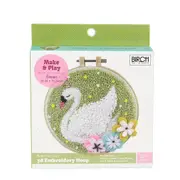 Birch Punch Needle Kit Kids Beginner Swan Inc Threads 15x24cm