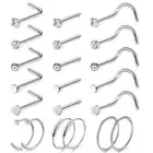 Tragus Bars Labret Monroe Nose Hoop Piercing Helix Cartilage Ear Lip Stud Ring