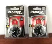 2pk Master Lock 3/4” Shackle Height Anti-shim Combination Padlock Dial Vault