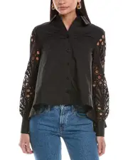 Gracia Eyelet Sleeve Shirt
