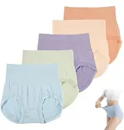 [LIHWKD] High Waisted Hip Lifting No Trace Wormwood Panties,Stretch Butt-Lifting Seamless Cotton Briefs for Women