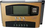 Solar Panel Charge Controller | Solar Battery Controller | 12V/24V Inverter Waterproof DC Energy Sense Regulator with LCD Display for Outdoor Systems