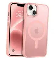 Magnetic for iPhone 14 Plus Case [Compatible with Magsafe] Translucent Pink