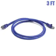 3FT Cat6 RJ45 Ethernet LAN Network UTP Patch Cable Copper Wire Gold 24AWG Purple