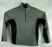 Spyder Outbound 1/4 Zip Core Pullover Sweater Polar CHARCOAL HEATHER Men Size L