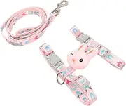 BESPORTBLE Leashes Dog Harness Cute Cat Harness Pet Pulling Rope Puppy Harness Leash Cat Harness and Kitten Collar Leash Cat Collar Leash Cat Harness for Walking Large Cat Harness Pink Nylon