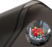 20 Sheets Black Flower Wrapping Paper with Black Edge,Waterproof Fresh Flower Pa