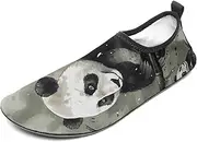 [BTCOWZRV] Water Shoes for Women Men Ink Painting Panda Water Sports Shoes Slip-on Breathable Lightweight Athletic Aqua Sock