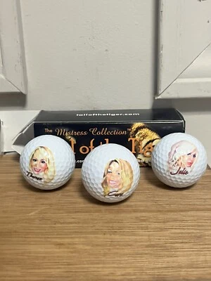 The Mistress Collection “Tail of the Tiger” Golf Balls Set of 3 NIB