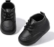 Meckior Infant Baby Boys Girls Classic PU Leather Wedding Loafers Brogue Toddler Oxford Dress Shoes First Steps Walking Flat Lazy Crib Shoe
