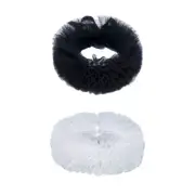 Women Mesh Layered Ruffled False Collar Ties Bandage Chokers Small Shawl Wrap