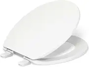 KOHLER 4775-0 Brevia Round Toilet Seat with Quick-Release Technology, Grip-Tight Bumpers, Quick-Attach Hardware, White