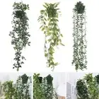 Home Decor Garland Plants Eucalyptus Vine Fake Foliage Artificial Ivy Leaves