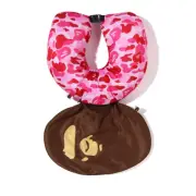 New A Bathing Ape BAPE ABC CAMO 2WAY APE HEAD NECK PILLOW - PINK