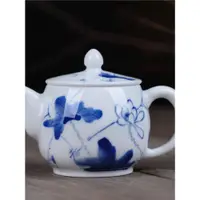在飛比找ETMall東森購物網優惠-長物居手繪功夫茶壺青花瓷