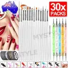 30x DIY Nail Art Painting Drawing Design Polish Brushe Dotting Pen Tool Set Kit