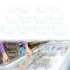 2x Freezer Storage Basket Wire Storage Basket Container Deep Portable Pantry
