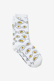 [Typo] Typo - Gudetama Socks - Lcn san gudetama ydg white SOLID LCN SAN GUDETAMA YDG WHITE