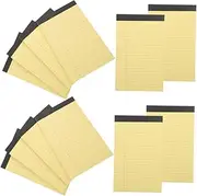 JEWEDECO 12 Pads Legal Pads for Office College School Memo Pad Ruled Lines Portable Notepad Tear-Off Sheets