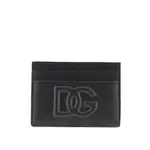 [DOLCE & GABBANA] DOLCE & GABBANA Embossed logo leather cardholder Woman One Size One Size Black