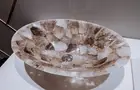 Marble Bathroom Accessories White Agate Epoxy Vanity Van Sink with Royal Look